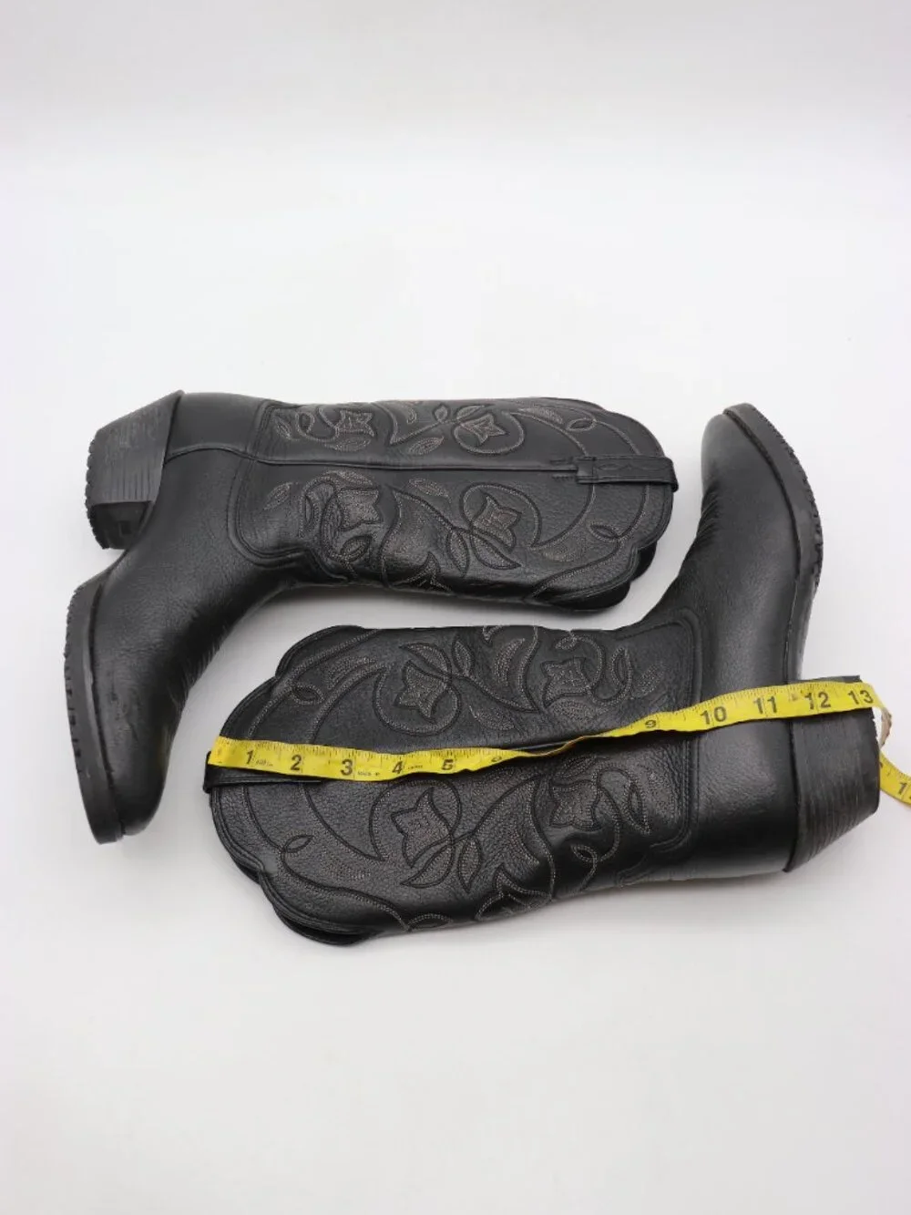 Ariat Heritage Women's Size 8 B Black Leather Western Equestrian Boots 10001037 - Picture 6 of 10